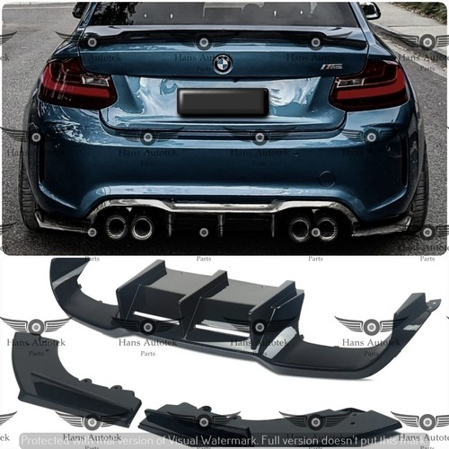 GLOSS-BLACK MTC Style Rear Diffuser For BMW F87 M2 & M2 Competition ...