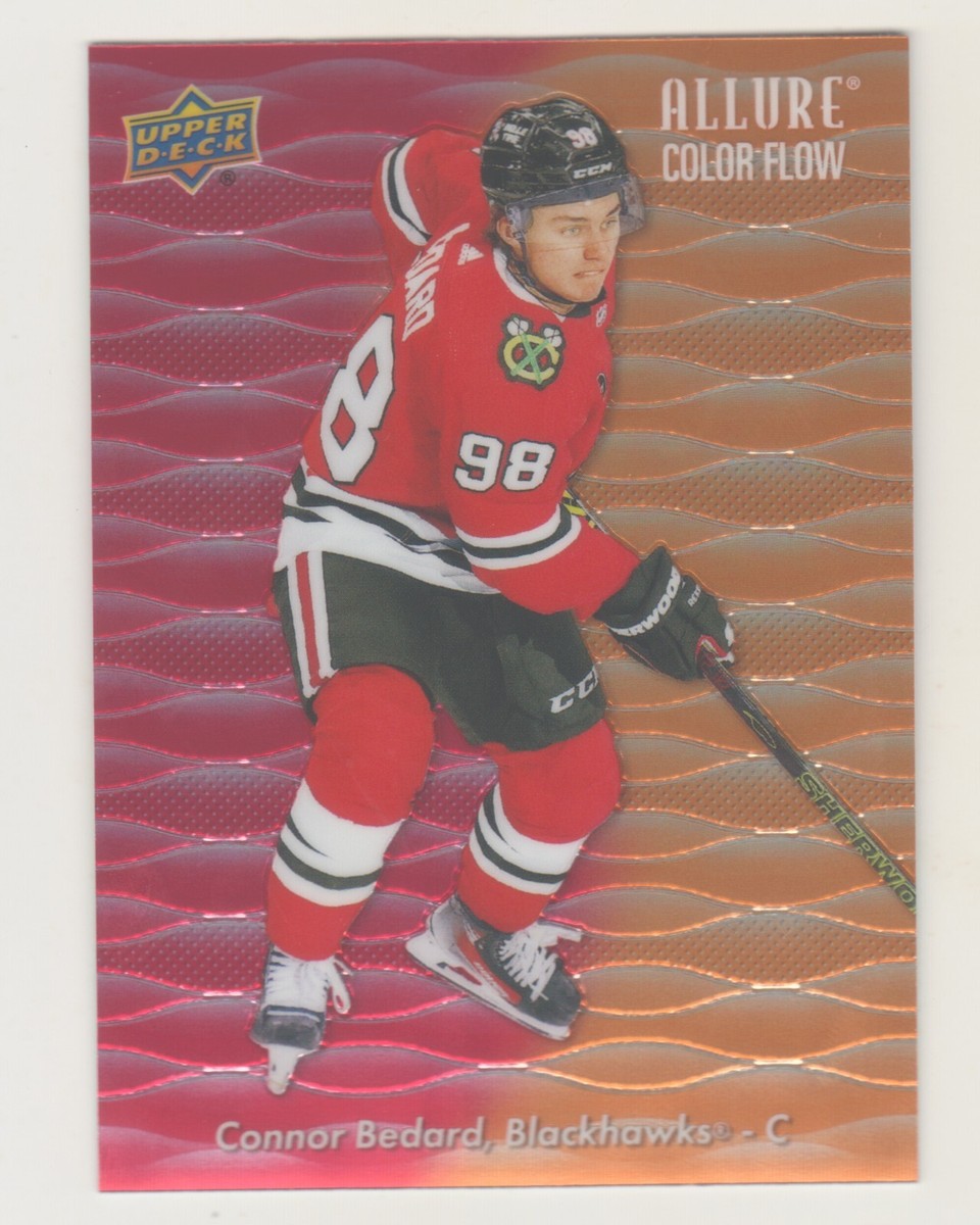 2023-24 UD Allure COLOR FLOW RED ORANGE #CF-16 CONNOR BEDARD RC