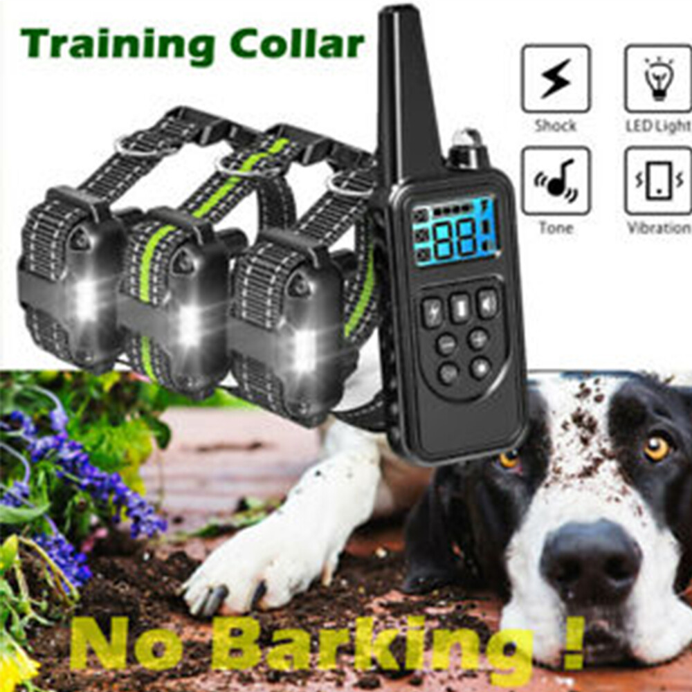 Anti Bark Electric Dog Pet Training Collar Obedience Remote Control Stop  Barking