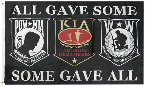 3x5 Pow Mia POWMIA KIA Wounded Warriors All Gave Some Some Gave All ...
