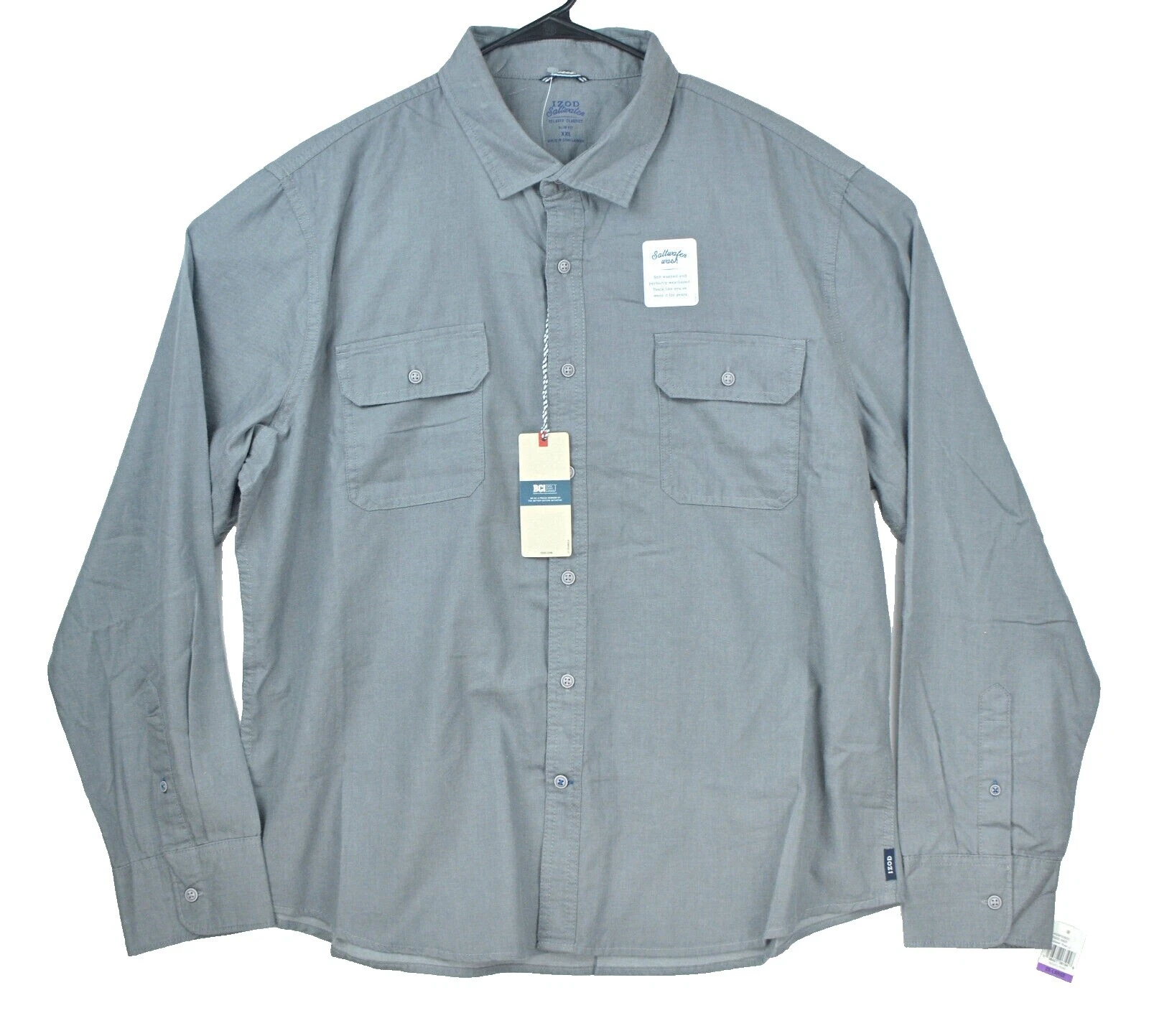 IZOD Slim Casual Button-Down Shirts for Men