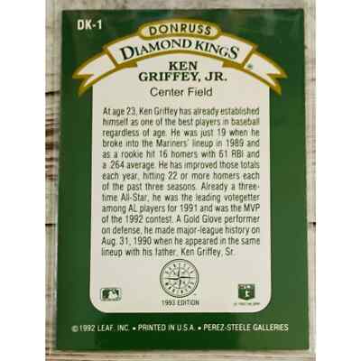 1993 Donruss- Diamond Kings Ken Griffey Jr #DK-1 Baseball Card | eBay