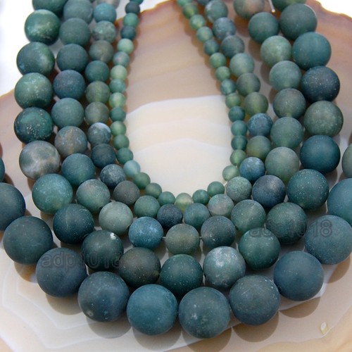 Wholesale Natural Matte Gemstone Round Spacer Loose Beads 4mm 6mm 8mm 10mm 12mm - Picture 85 of 228