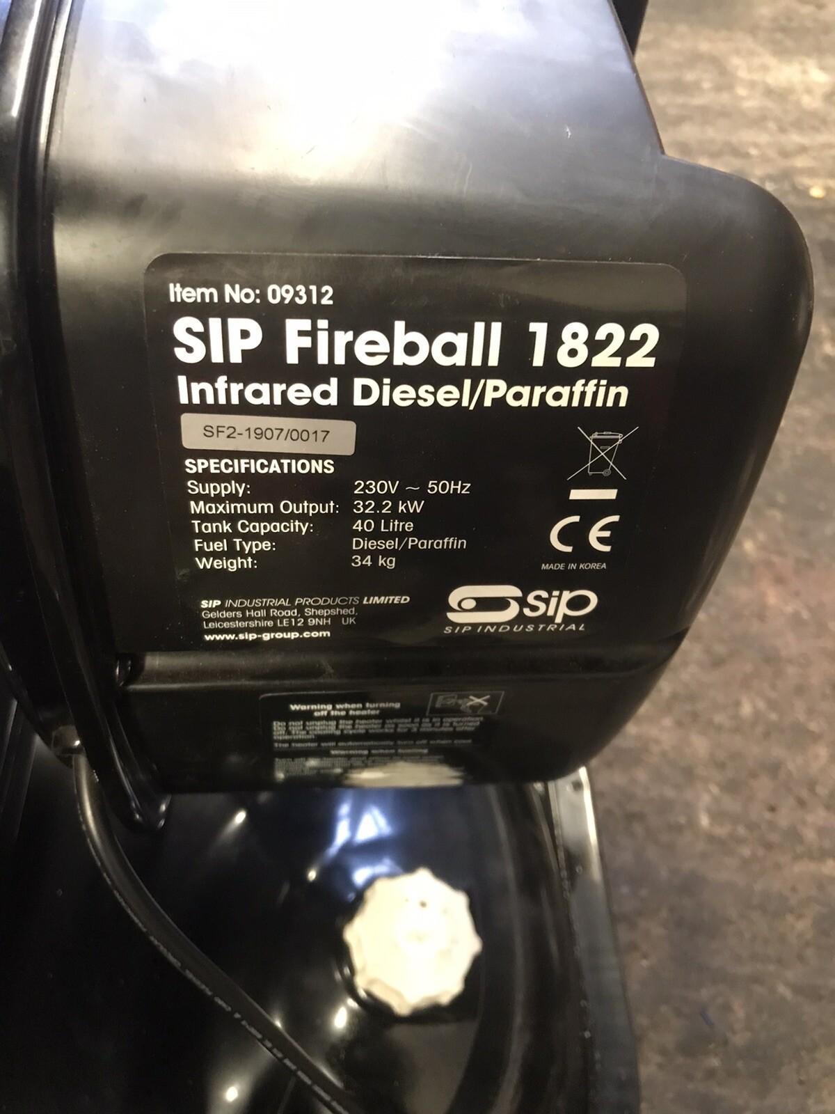 Sip Fireball 1822 Heater Jet ONLY Service Part Space Diesel | eBay