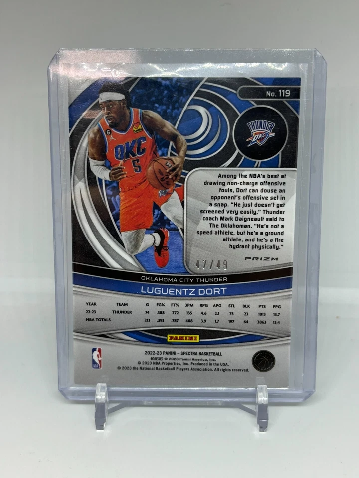 LUGUENTZ DORT 2022-23 Panini Spectra 47/49 THUNDER - Image 2 of 2