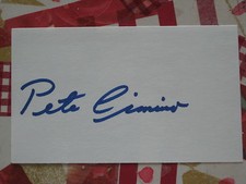 California Angels PETE CIMINO autographed 3x5 Index Card