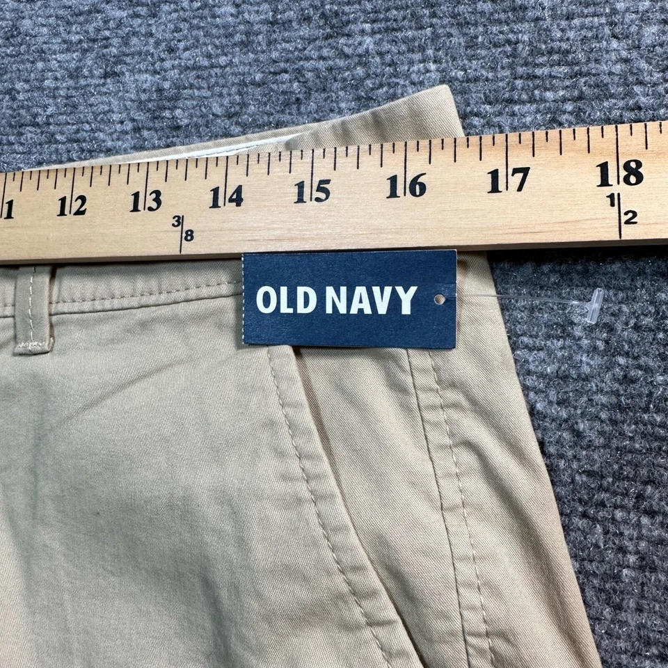 NOVO Shorts Feminino Old Navy 6 Tan Mistura de Algodão Elástico Casual Preppy - Imagem 3 de 4