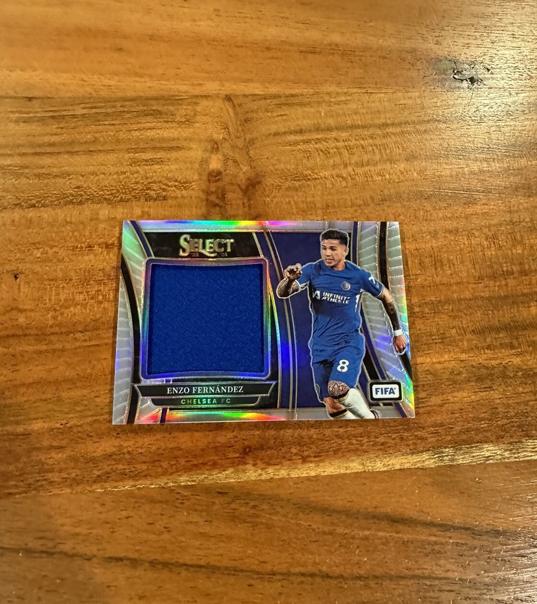 Enzo Fernandez 2023-24 Panini Select FIFA Silver Prizm Patch Relic