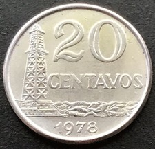 20 centavos 1978 BRASIL Brazylia 🇧🇷 KM# 579.1a