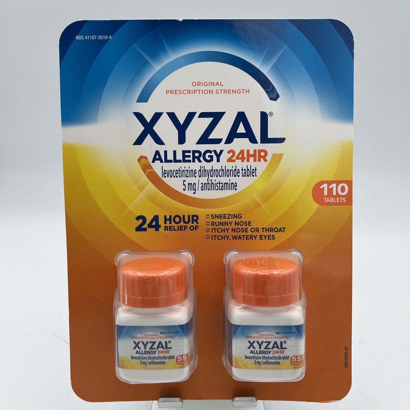 Exp 1/26 (2) XYZAL Allergy 24hr Relief Tablets 110x2=220 Count Exp 1/26