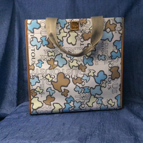 Bolso de hombro TOUS KAOS de colección TOTE grande COMPRAS OSO monograma CUERO VEGANO - Imagen 16 de 19