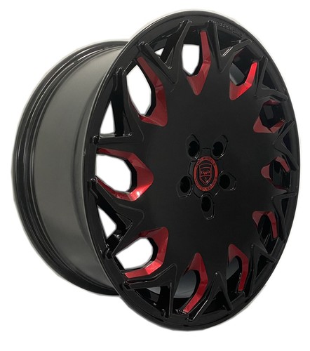 GV06 20 inch Black Red Mill Rim fits PONTIAC G5 GT COUPE 2006 - 2009 - 第 5/5 張圖片