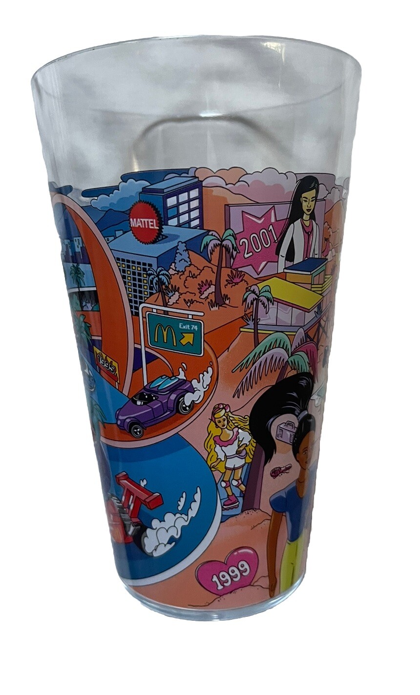 McDonalds Collector Glass 2024 Hot Wheels & Barbie Cup