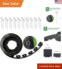 Versatile 4in x 40ft Garden Border with No-Dig Installation - 60 Spikes included