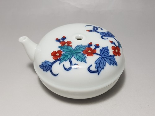 Japanese Arita-ware Brocade flower pattern container for inks - Picture 6 of 20