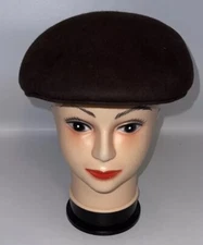 Capas Headwear Men's Winter Ascot Cuffley Italian Cap - Dark Brown / Chocolate