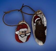 Antler Christmas Ornaments 2Pc From Naturally Shed Deer/Elk Hand Painted