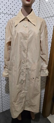 Vintage 70s KNIRPS TRAVEL COAT Women Beige Trench Coat A-line