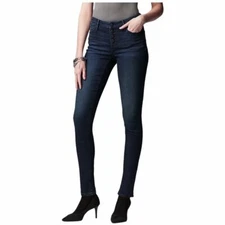 Simply Vera Wang Womens High Rise Dark Wash Button Fly Skinny Jeans Sz 16 New