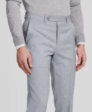 Bar III Men's Gray Skinny-Fit Sharkskin Suit Separate Pants Size 33W 30L