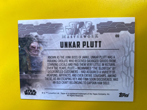 52388 2017 Topps Star Wars Masterwork #69 Unkar Plutt - Picture 2 of 2