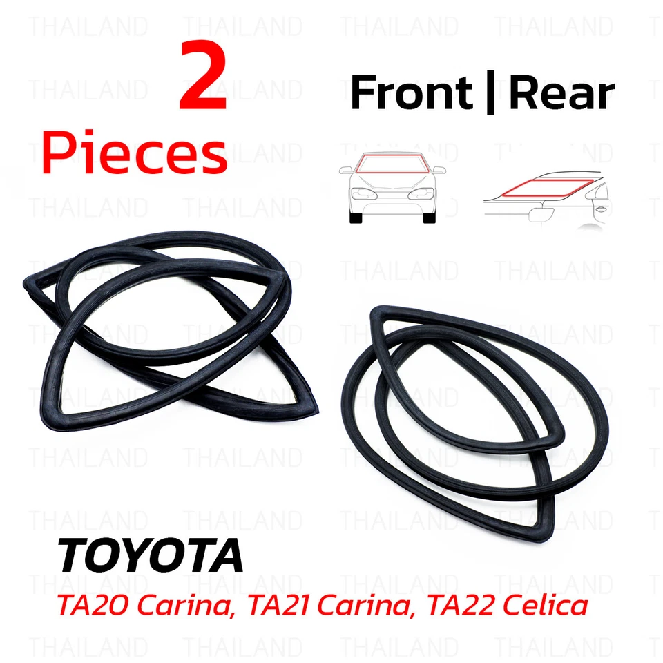 For Toyota Carina TA21 Celica TA22 1971-'77 Front Rear Windshield Weatherstrip - Image 4 of 4