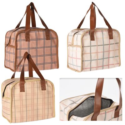Kühltasche Karo Baumwolle 11 Liter Isoliertasche Picknicktasche Camping Kühlbox