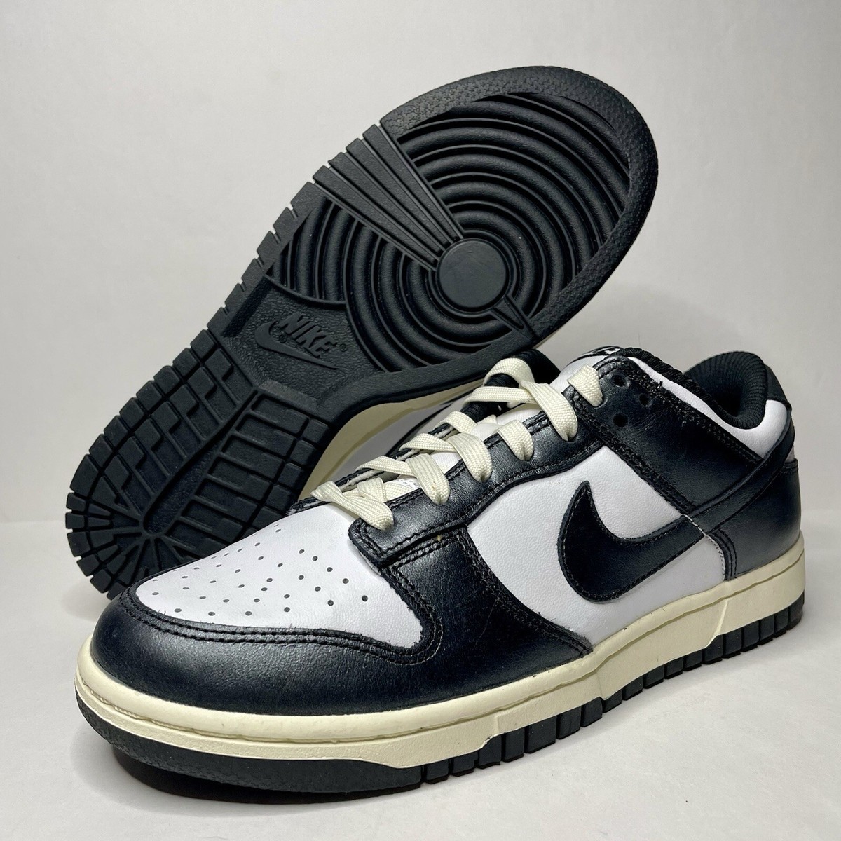 NIKE Dunk Low 'Vintage Panda' White Black Men's size 12
