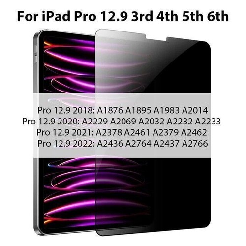 Privacy Anti-Spy Tempered Glass Screen Protector For iPad Pro 14 Air 11 Pro 11 - Picture 7 of 14