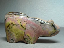 ZUNI FETISH F-4992 DOLOMITE MOUNTAIN LION BY DAPHNE QUAM