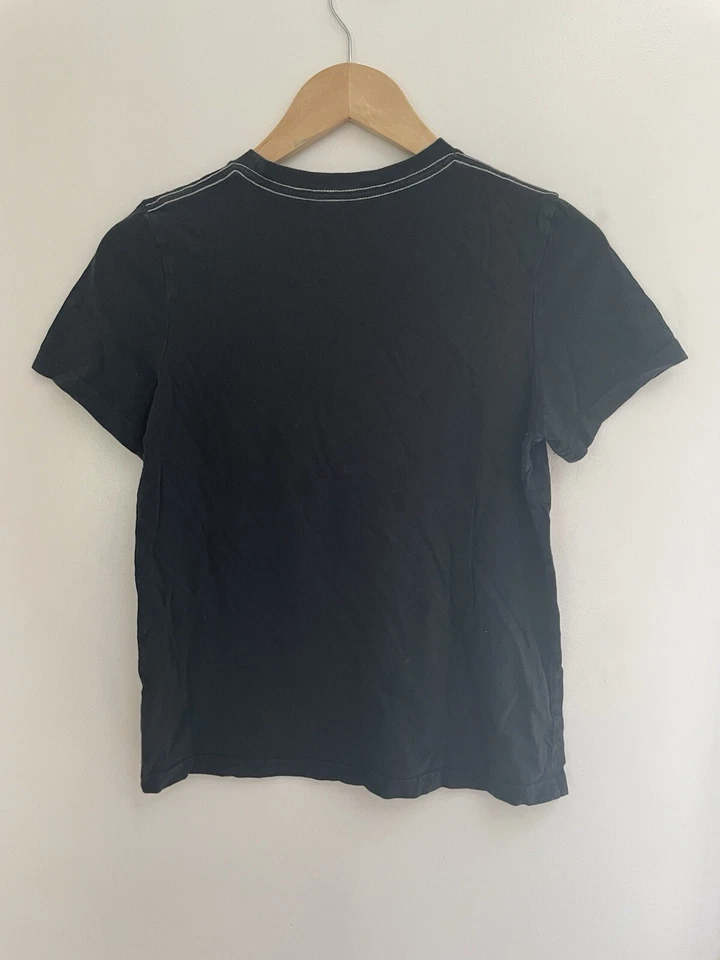 adidas The Go-To Tee Kid Girl Three Stripe Life Cotton Crew Neck T-Shirt Black 8 - Image 4 of 4