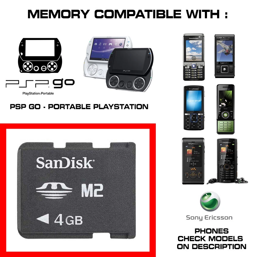M2 Memory Card 4GB NEW SanDisk Genuine Micro Stick Compatible with PSP GO - Image 3 of 4