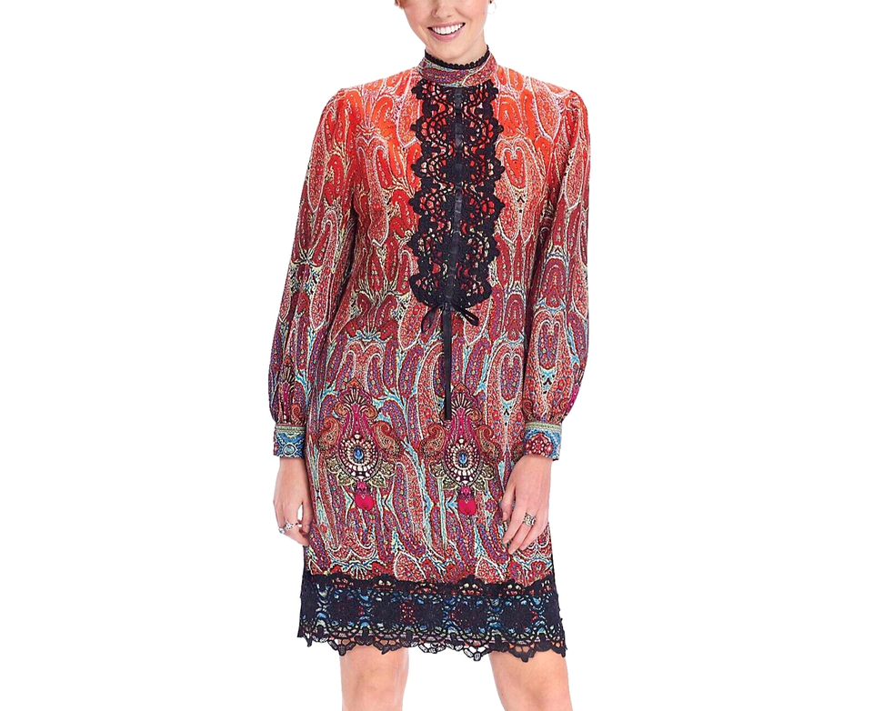 The Pyramid Collection Women's Paisley Lace Trimmed Dress size 2X eBay