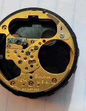 Vintage Bulova Accutron 214 Part 709 Movement Pillar Plate USA N3 1973