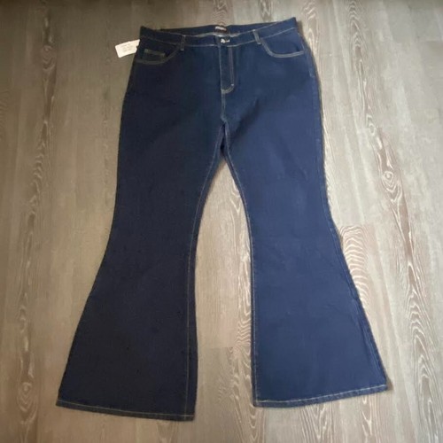 Run&Fly Navy Blue Bellbottom Flared Jeans 70s Style Size 40R L32 - New With Tags - Picture 2 of 10