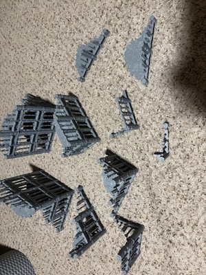 Table Top War Gaming Unpainted Plastic Terrain Building Ruins Lot