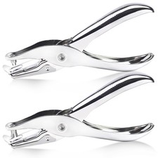 2 Pcs Hole Punch,Metal Single Hole Paper Punch Punchers,1/4 Inch and 1/8 Inch...