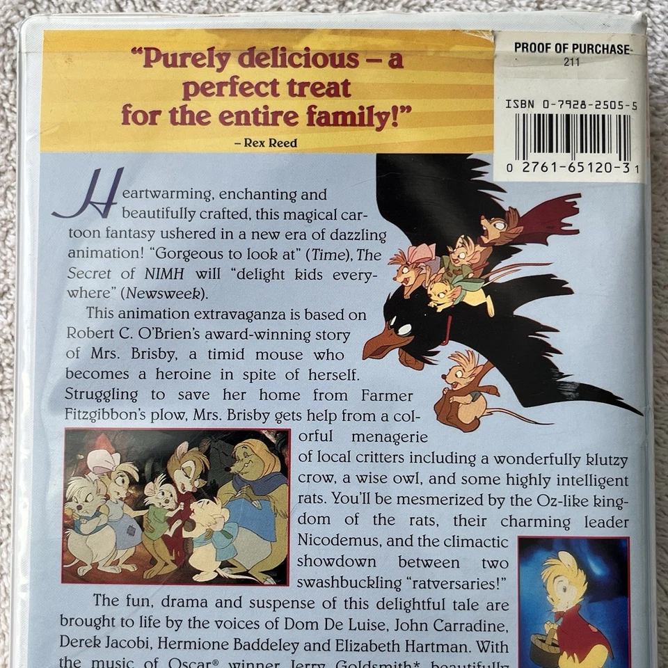 The Secret of NiMH 1982 Vintage VHS MGM Home Entertainment Kids Animated Movie - Image 3 of 4