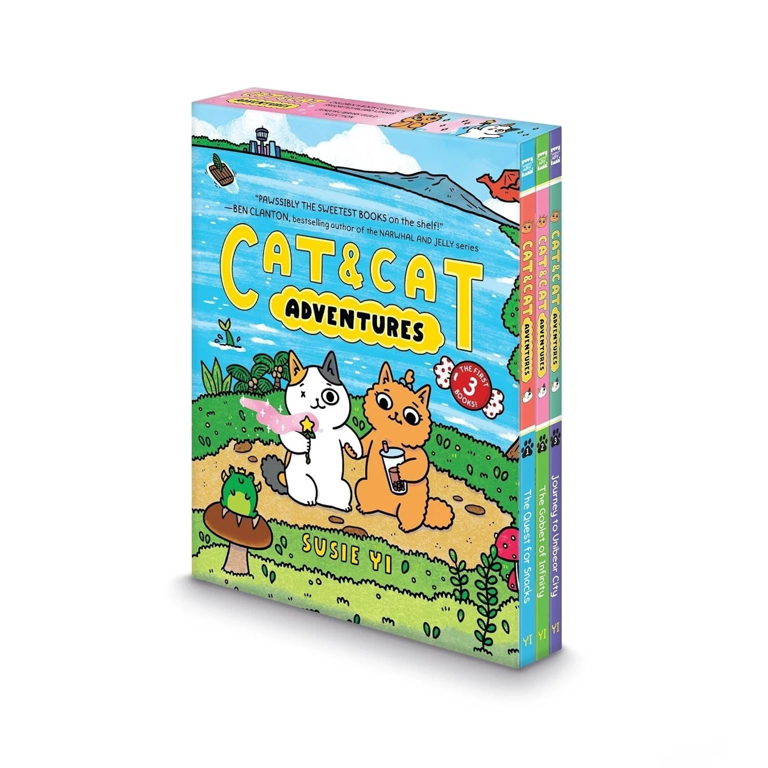 Cat & Cat Adventures Series 3 Books Box Set By Susie Yi (The Quest for Snacks )