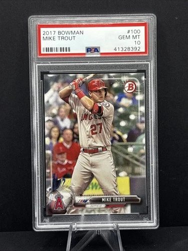 2017 Bowman #100 Mike Trout PSA 10