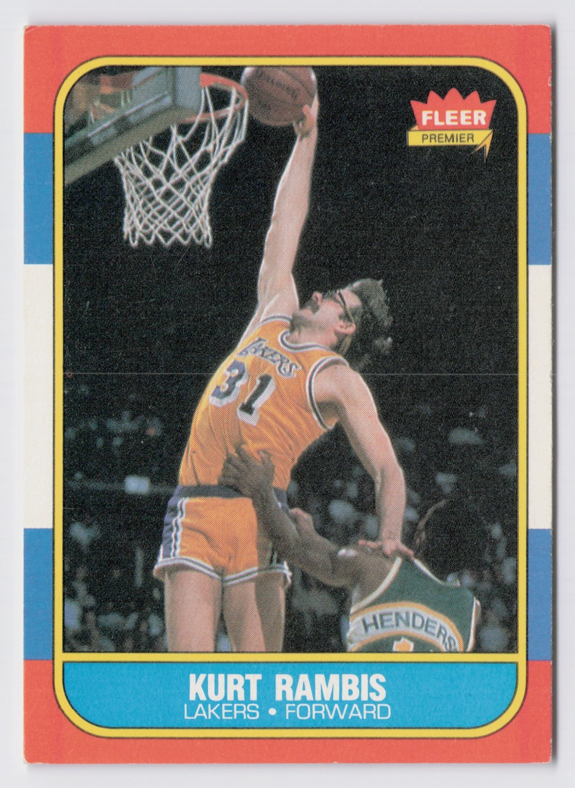 1986-87 Fleer Base Set Kurt Rambis #89 Los Angeles Lakers