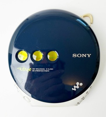 Vintage Sony Walkman Psyc D-EJ360 Portable CD Player Tested Works Blue