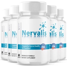 (5 Pack) Nervalis Nootropic All Natural Super Nervalis Supplement 300 Capsules