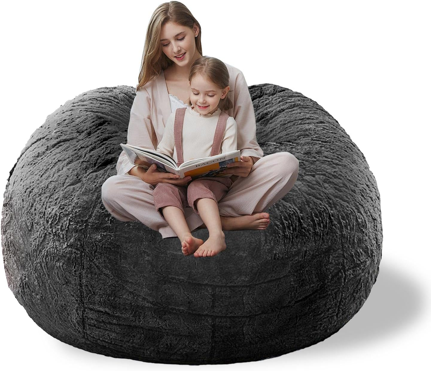 Storage Bean Bag Chair Cover(No Filler) for Organizing Plush Toys