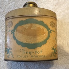 United Drug Co. Tiny-tot Toilet Powder Tin Original Talcum Bath Powder 