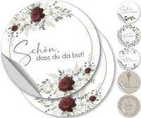 100 Aufkleber SchöN Dass Du Da Bist - Sticker SchöN Dass Du Da Bist FüRs Gastges
