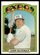 1972 Topps #5 John Bateman Montreal Expos Baseball A