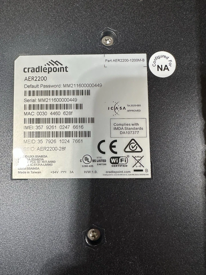 Cradlepoint AER2200-1200M-B Series Router W/ Power Supply And Accessories Bundle - Image 3 of 4