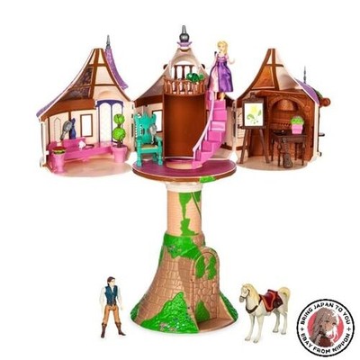 NEU Disney Store Action Spielzeug Rapunzel Turm Spielset - 19-teiliges verwor...
