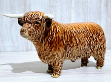 Beswick Rare Highland Bull Vintage Tan Brown Gloss Early Model No. 2008 Vgc